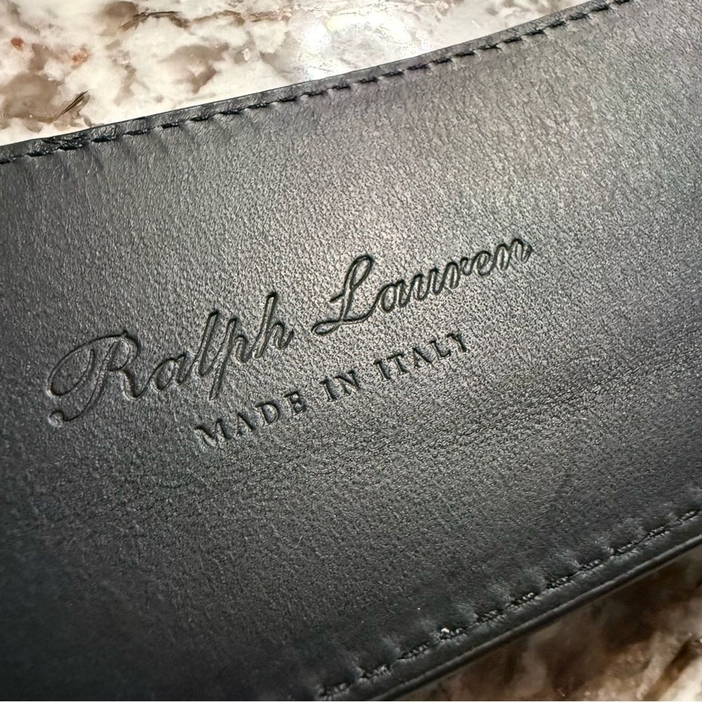 Ralph Lauren Black Leather Belt – Men’s | Made In Italy | XL | New With Tag - Picture 9 of 17